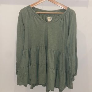 Anthropologie tiered long-sleeved tee